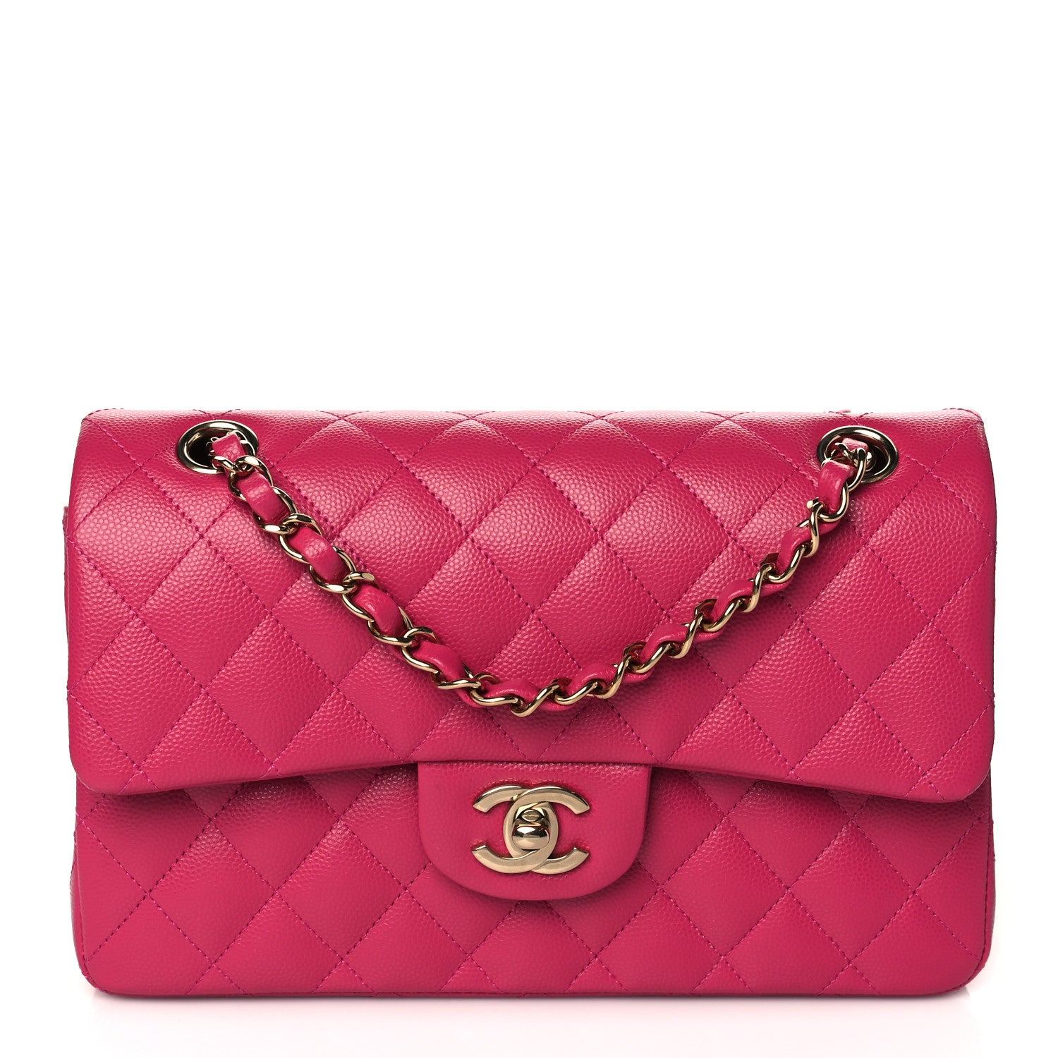 Chanel Caviar Quilted Small Double Flap Fuchsia 1 of 10