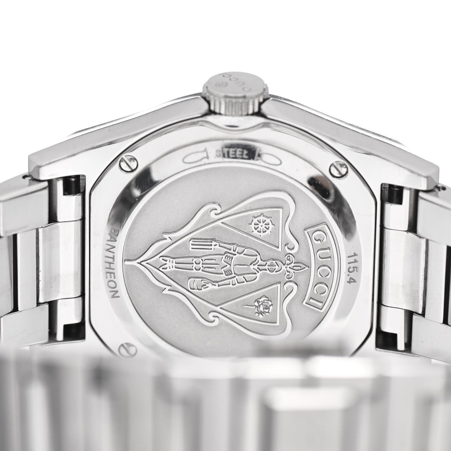 Stainless Steel Diamond Mother of Pearl 36mm Pantheon Quartz Watch