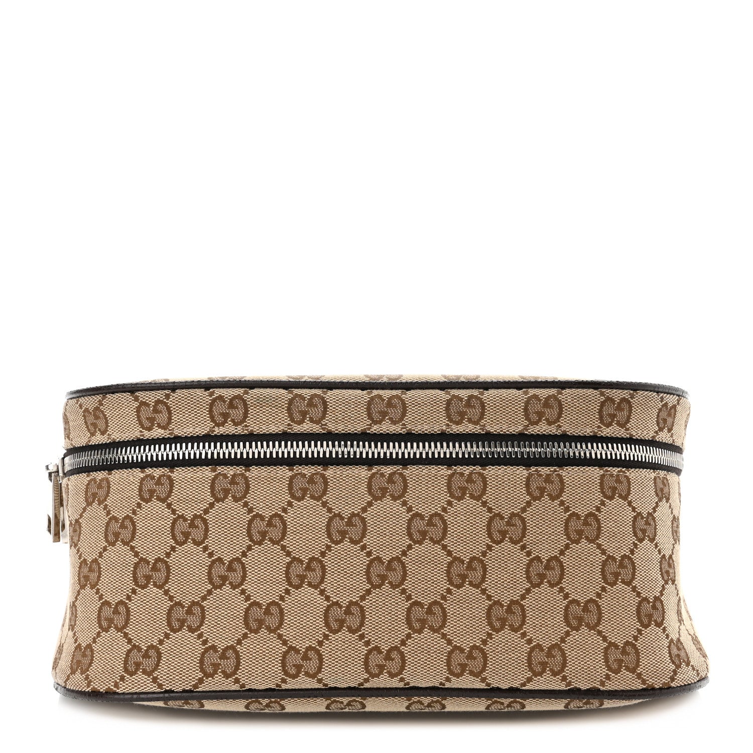Gucci Monogram Dollar Calfskin Waist Pouch Beige Ebony Testa di Moro Marrone Scuro 1 of 9
