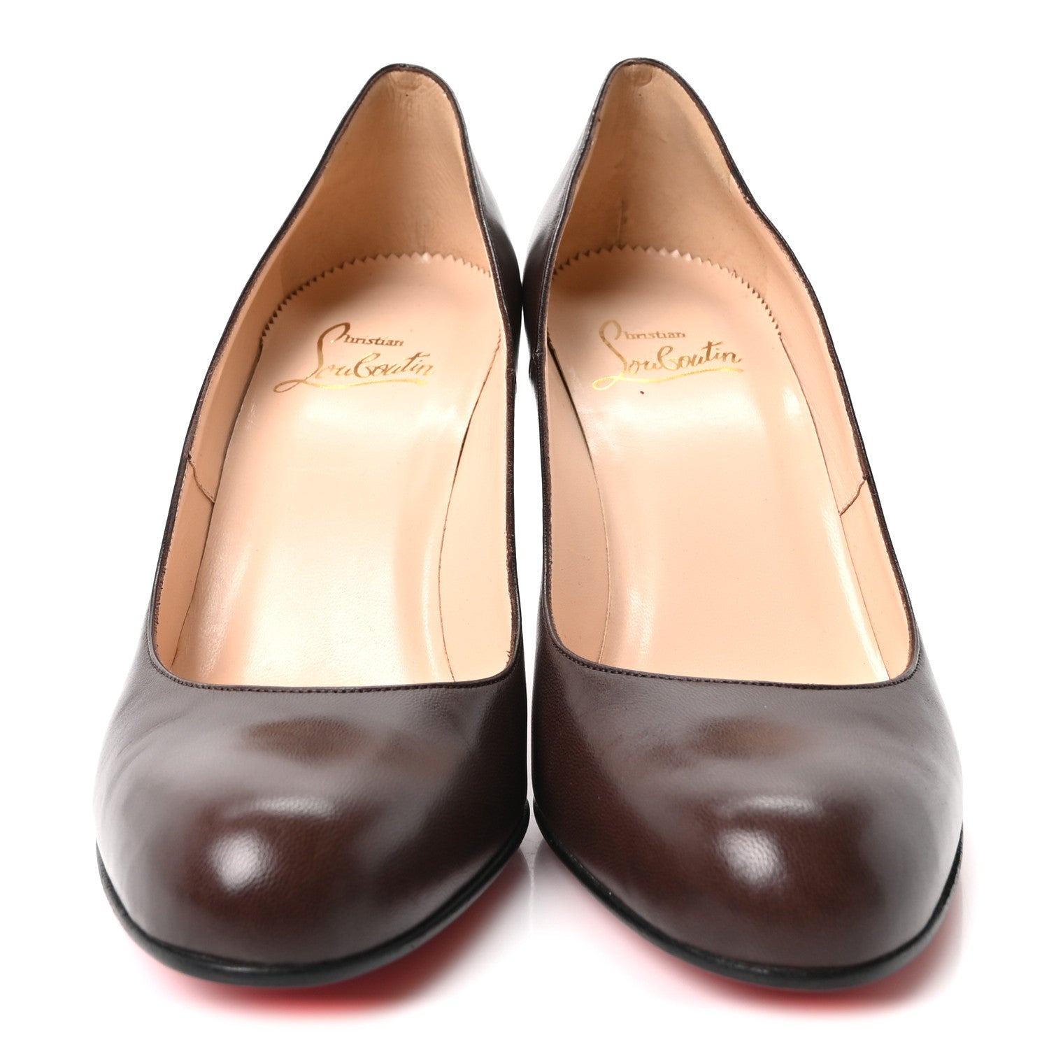 Christian Louboutin Shiny Nappa Simple 85 Pumps 39 Brown 3 of 8