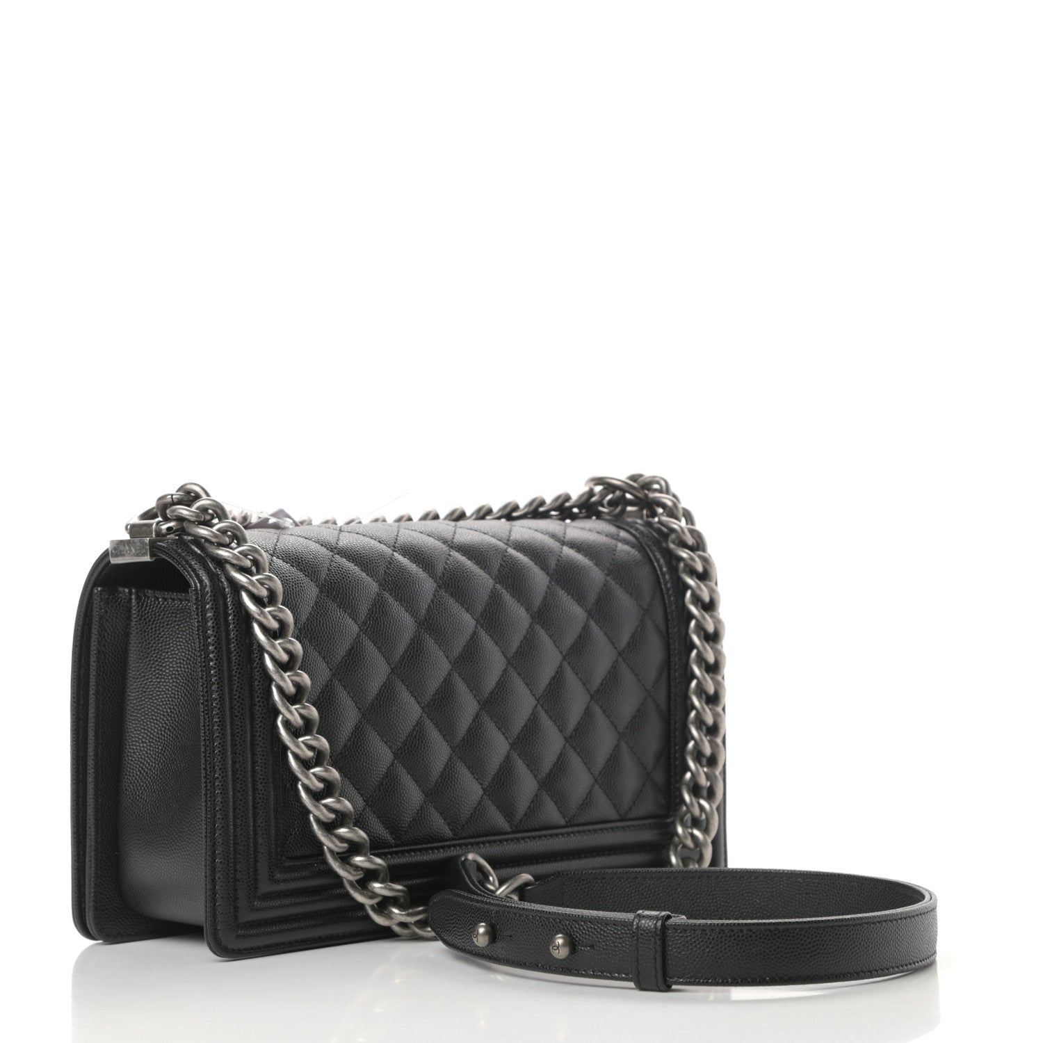 Chanel Caviar Quilted Medium Boy Flap Black 3 of 11