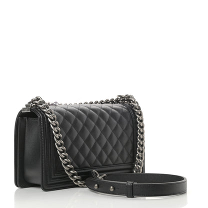 Chanel Caviar Quilted Medium Boy Flap Black 3 of 11