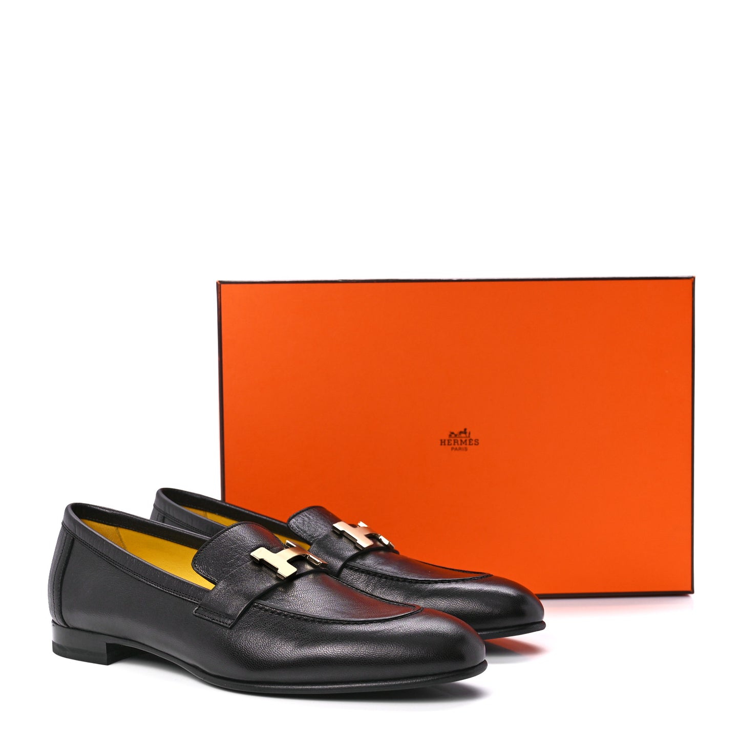 Goatskin Womens Paris Loafers 38.5 Black