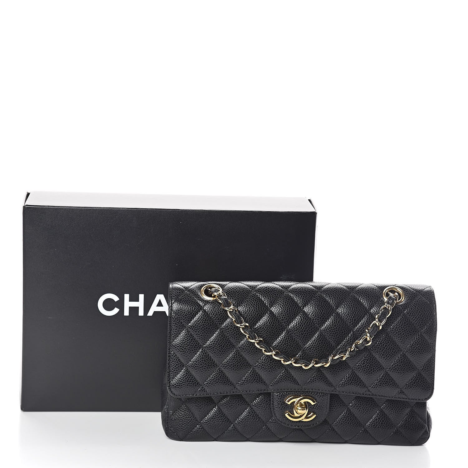 Chanel Caviar Quilted Medium Double Flap Black 10 of 10
