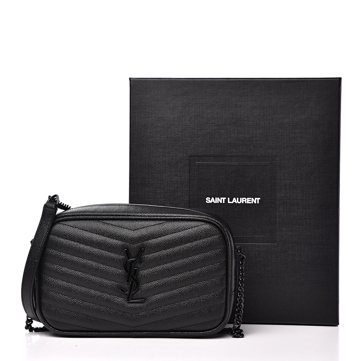 Grain De Poudre Matelasse Monogram Mini Lou Camera Bag Black