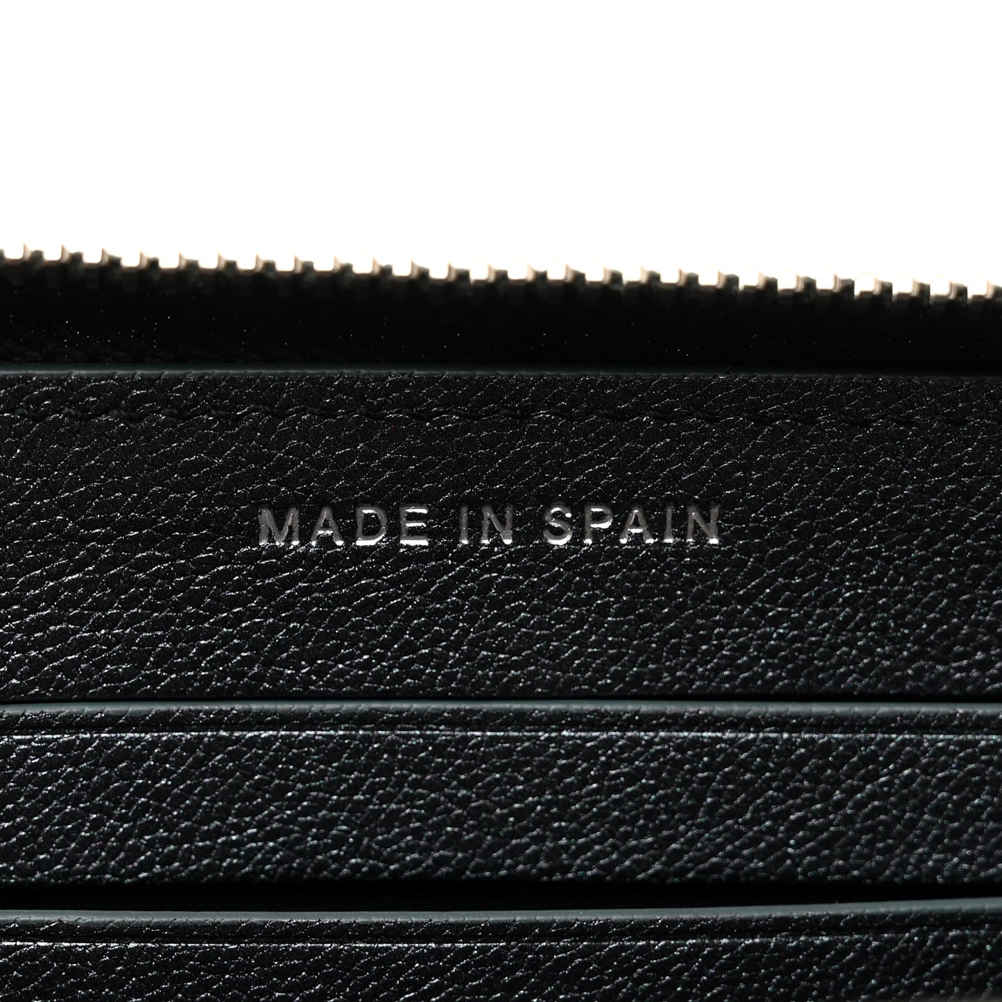 Iridescent Goatskin Quilted Small Zip Around Wallet Purple
