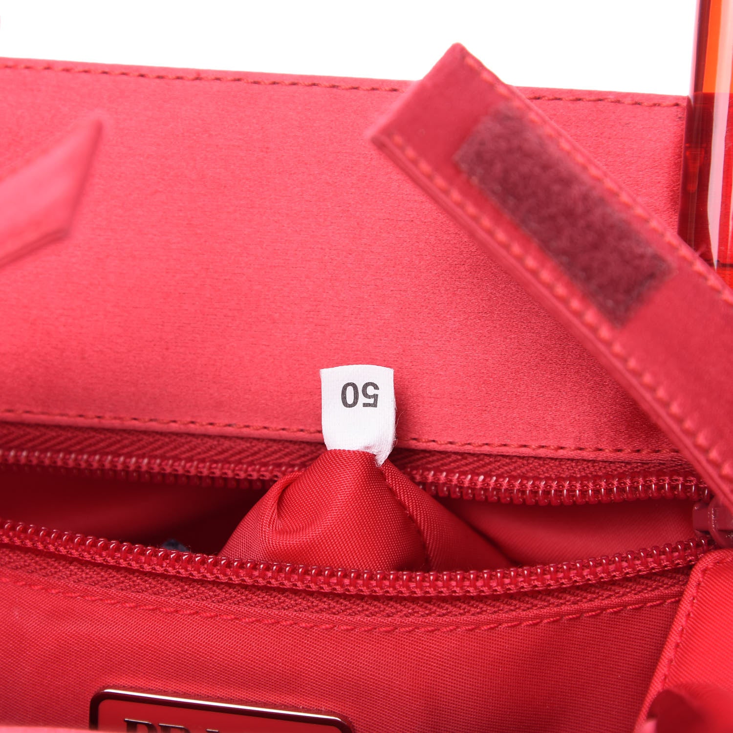 Prada Raso Plexiglass Shoulder Bag Vermiglio 9 of 9