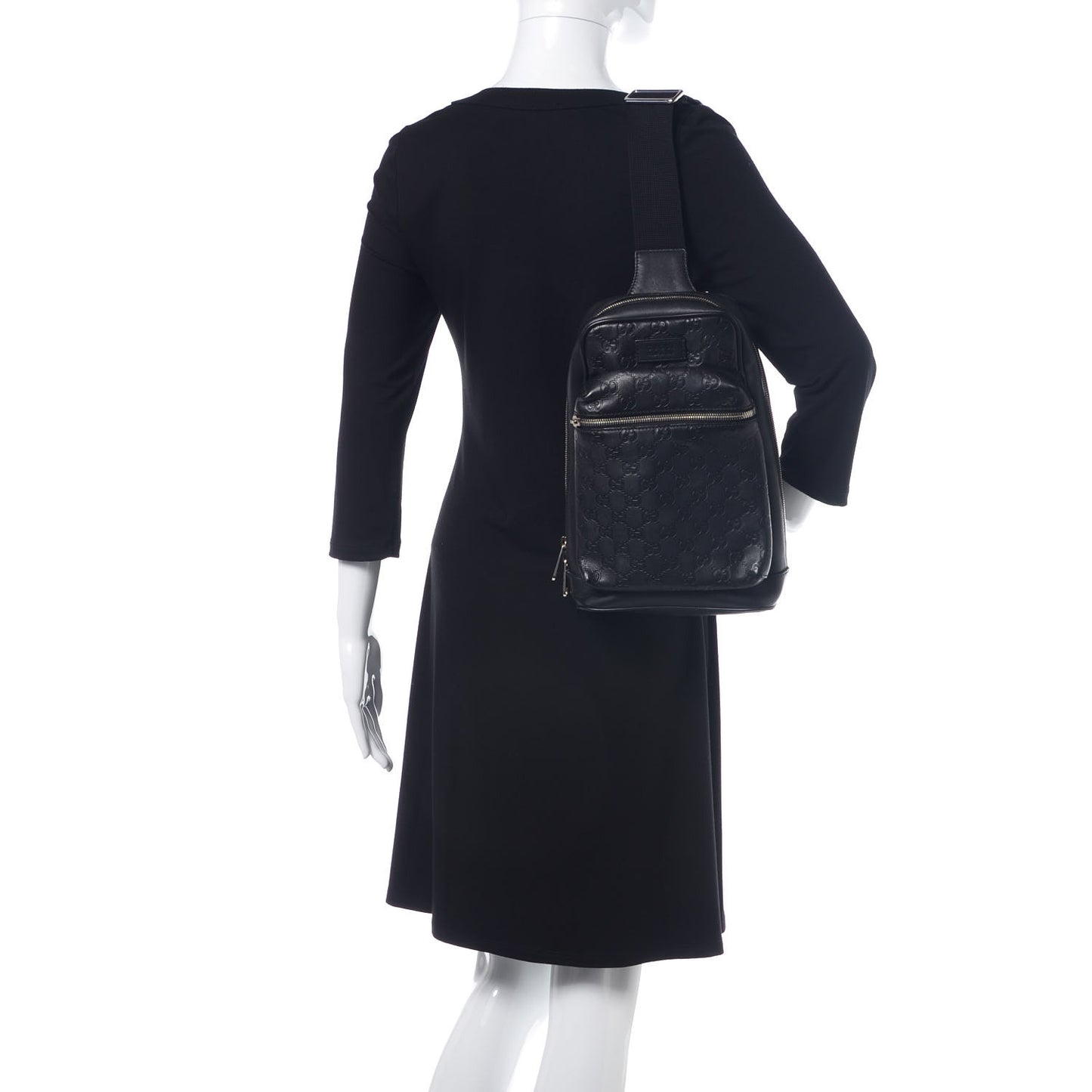 Guccissima Sling Backpack Black