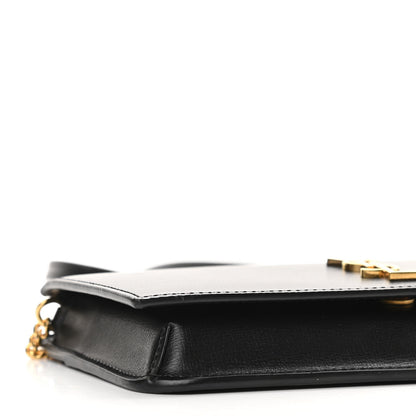 Saint Laurent Smooth Calfskin Monogram Phone Holder Crossbody Black 8 of 9