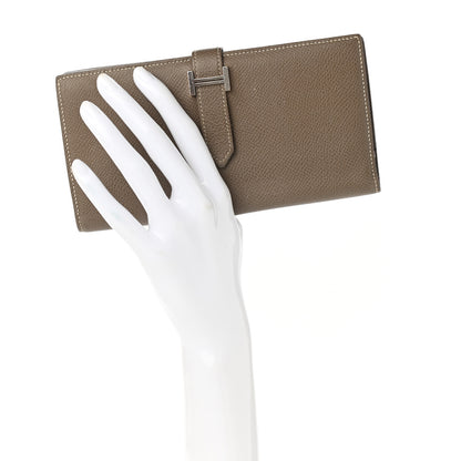 Hermes Epsom Bearn Gusset Wallet Etoupe 2 of 10