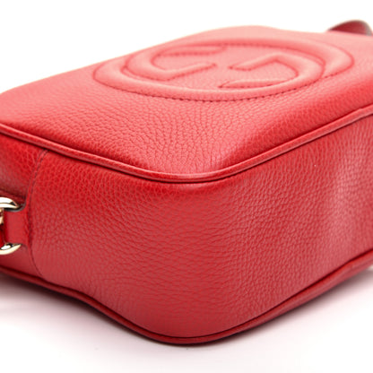 Gucci Pebbled Calfskin Small Soho Disco Bag Tabasco Red 6 of 10