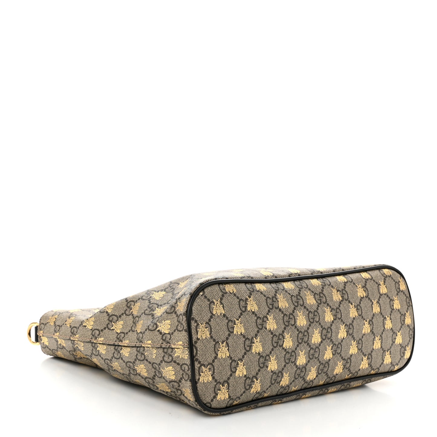 Soft GG Supreme Monogram Bees Small Crossbody Tote Beige Oro Black