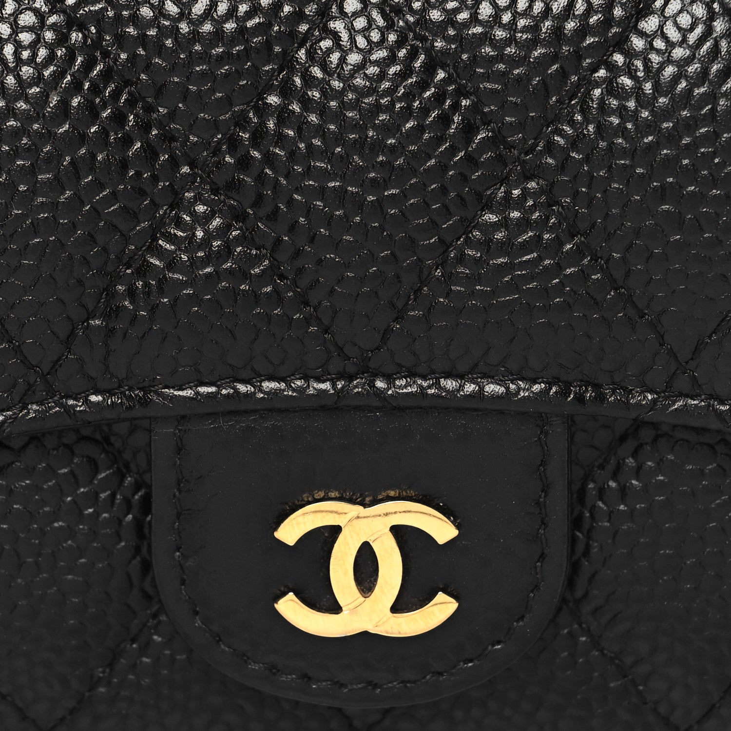 Chanel Caviar Quilted Flap Card Holder Wallet Black 9 of 9