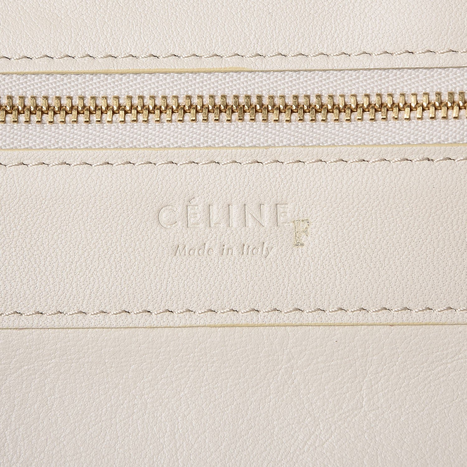 Celine Lambskin Horizontal Bi-Cabas White Black 6 of 7