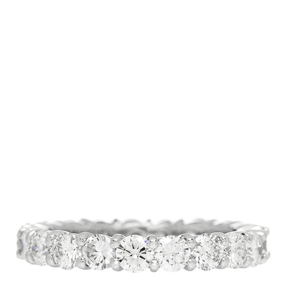Parker & West by FASHIONPHILE Platinum Diamond 2.15ct Full Eternity Band Ring 51 5.75 1 of 8