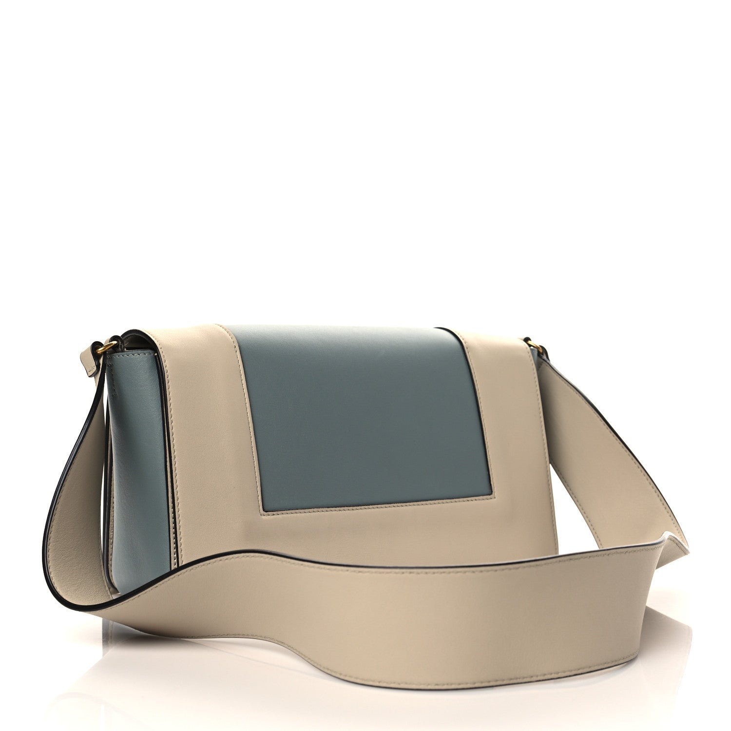 Celine Shiny Smooth Calfskin Medium Frame Shoulder Bag Grege Storm 3 of 7