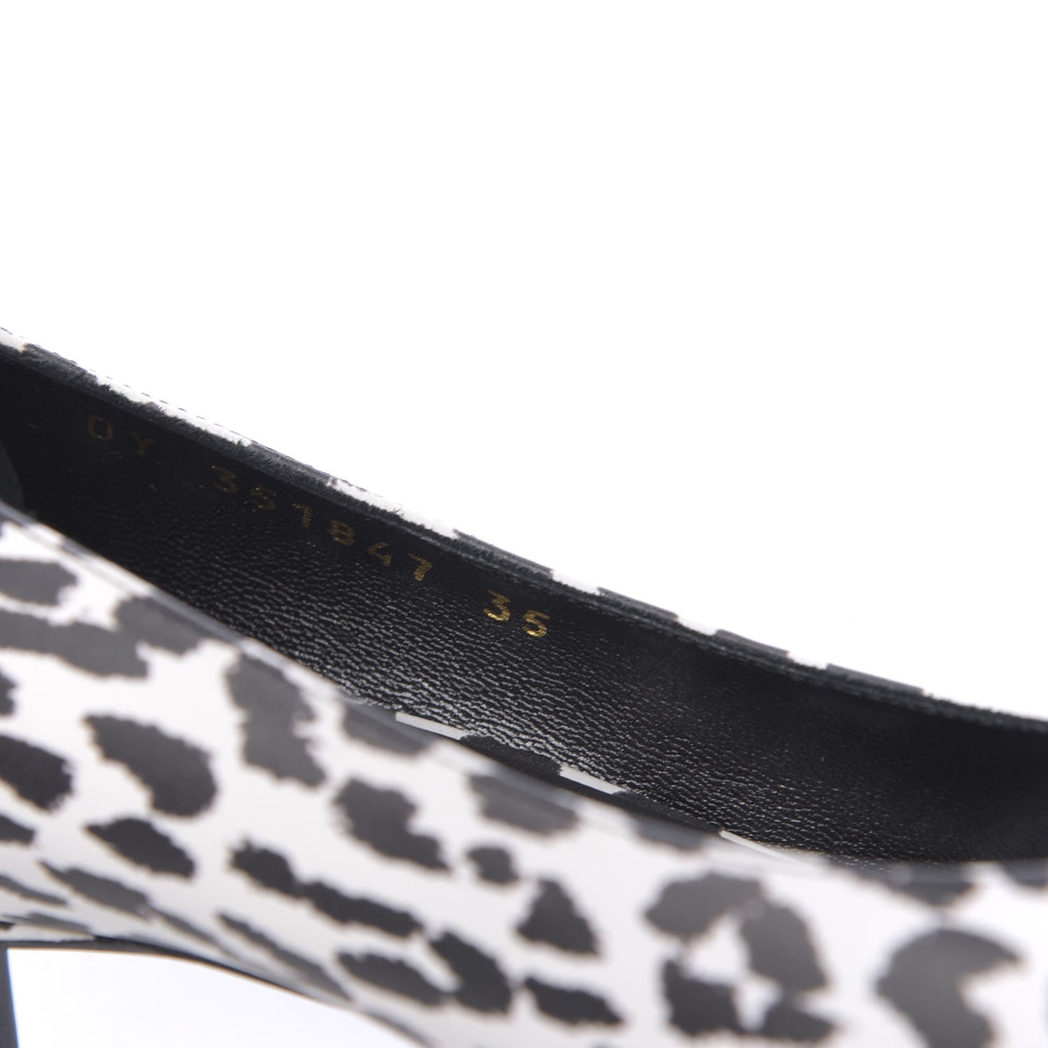 Saint Laurent Soft Calfskin Baby Cat Paris 50 Pumps 35 Bianco White Black 7 of 8