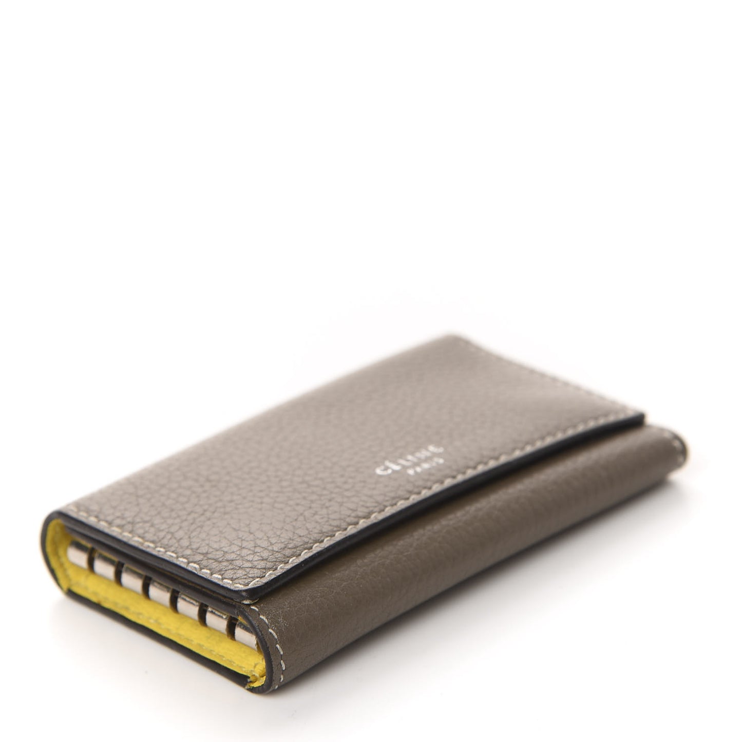 Drummed Calfskin Key Case Souris