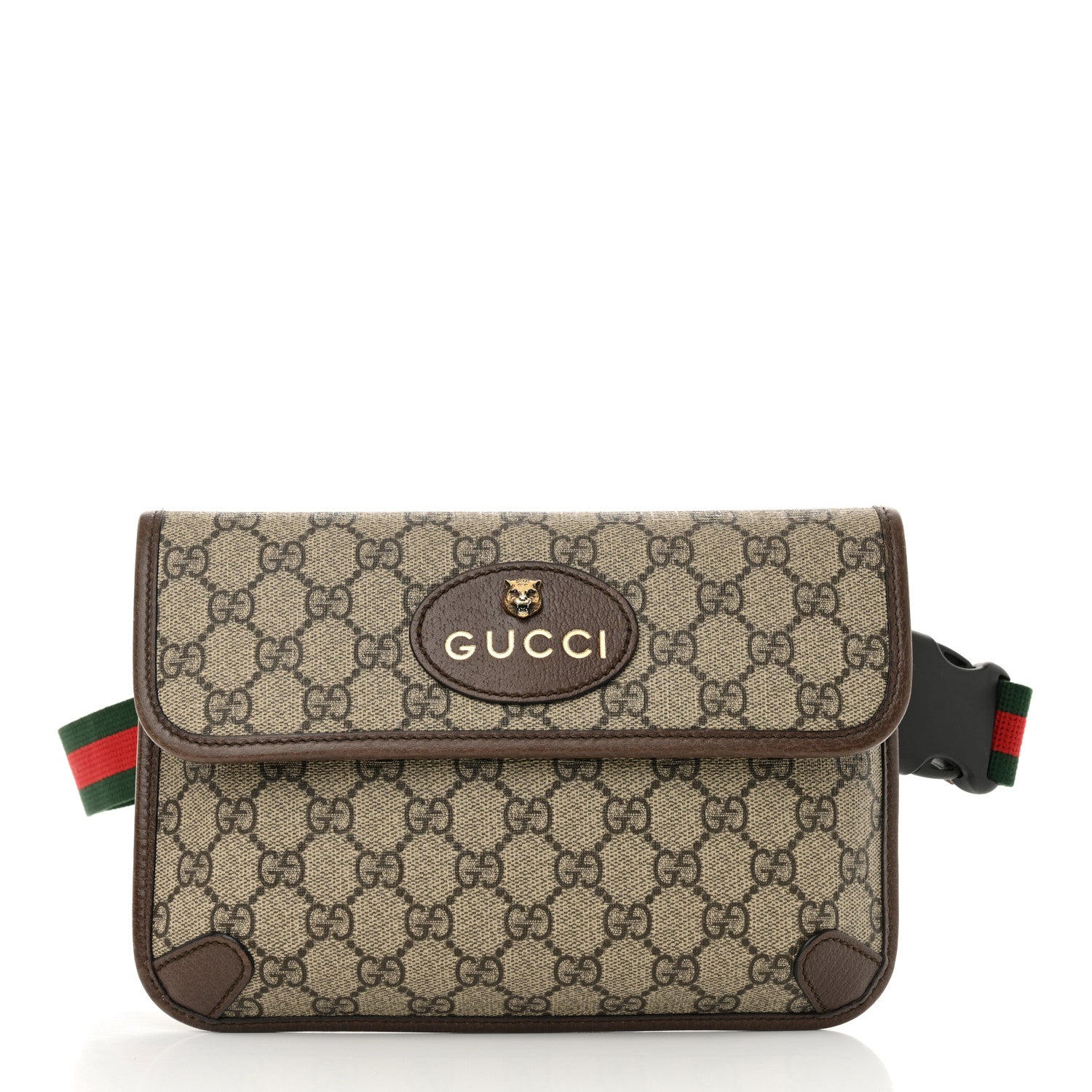 Gucci GG Supreme Monogram Neo Vintage Web Belt Bag Brown 1 of 13