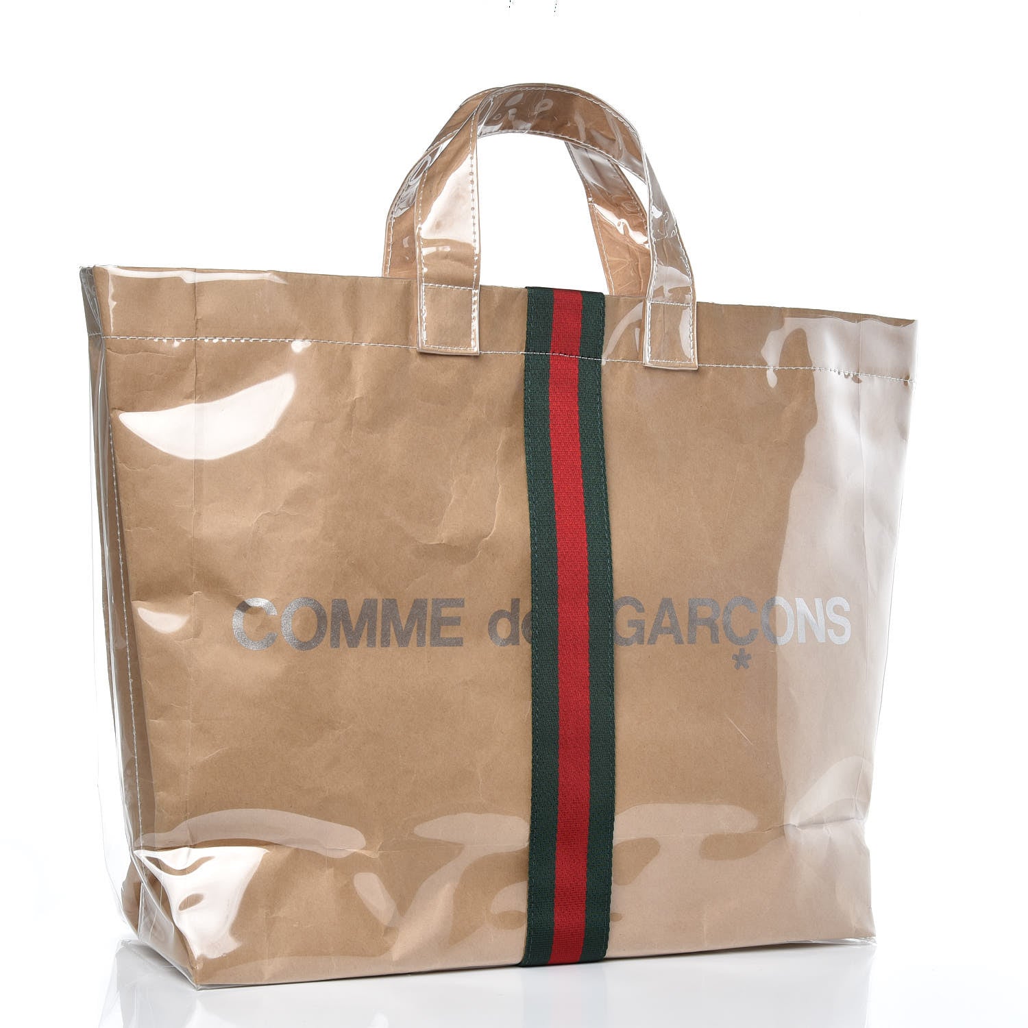 Gucci X Comme de Garçons Paper Plastic Web Shopper Tote 3 of 7