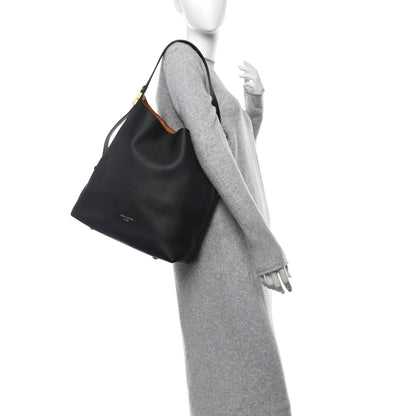 Louis Vuitton Grained Calfskin Low Key Hobo MM Black 3 of 10