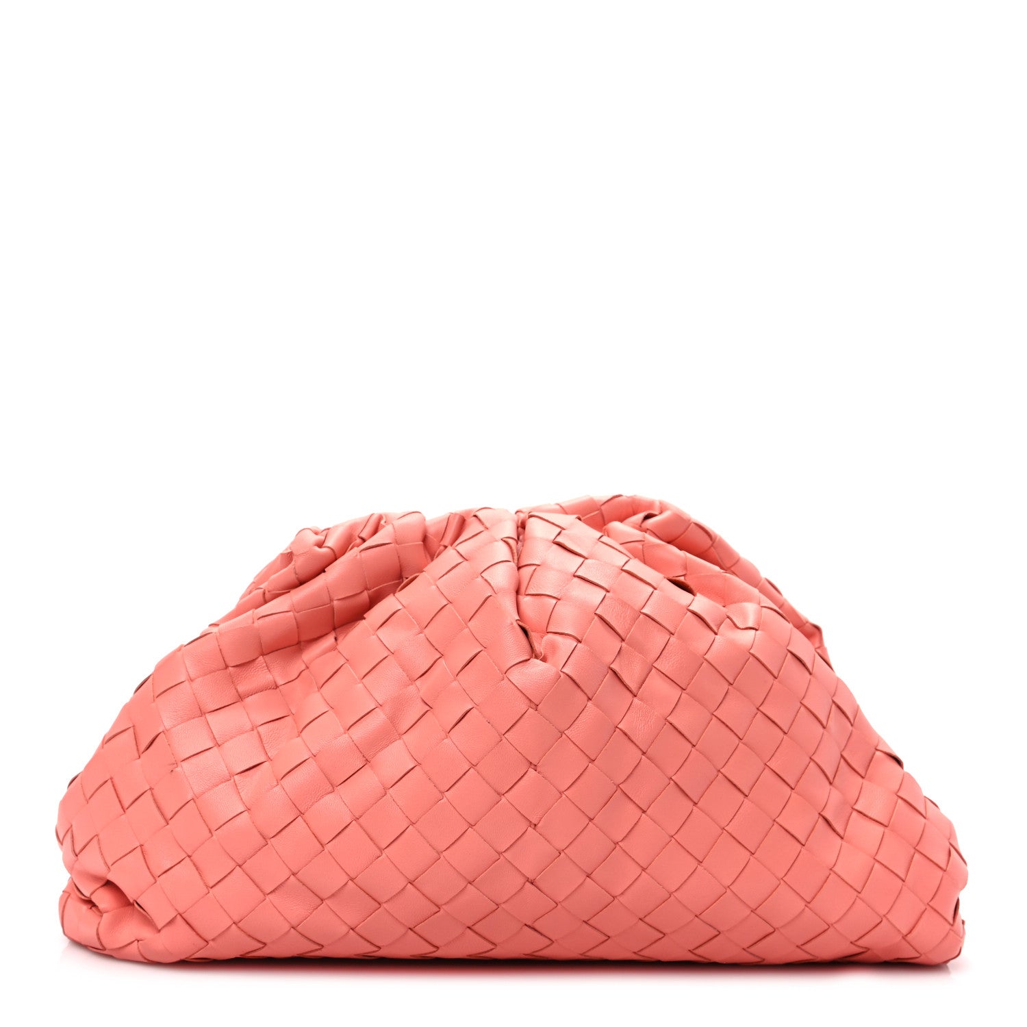 Bottega Veneta Nappa Maxi Intrecciato The Pouch Oversized Clutch Peach 1 of 7