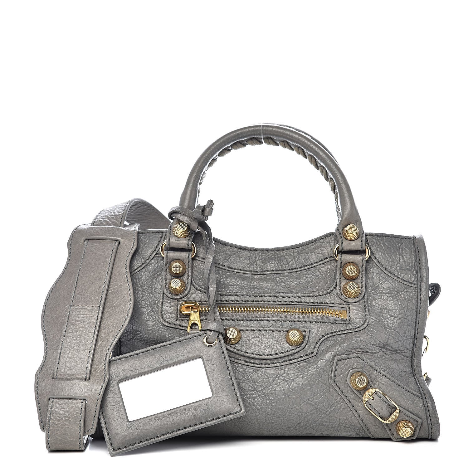 Balenciaga Agneau Giant 12 Gold Hardware Mini City Gris Pyrite 1 of 11