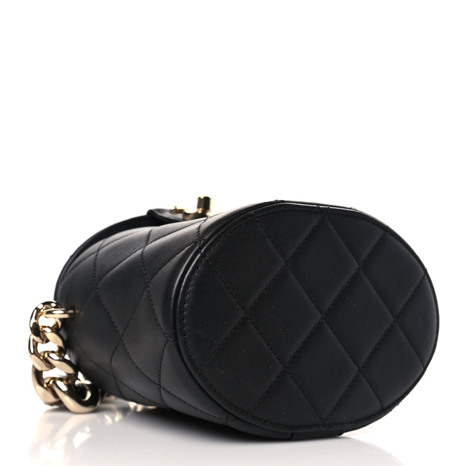 Chanel Lambskin Resin Elegant Chain Vanity Case Black 4 of 9