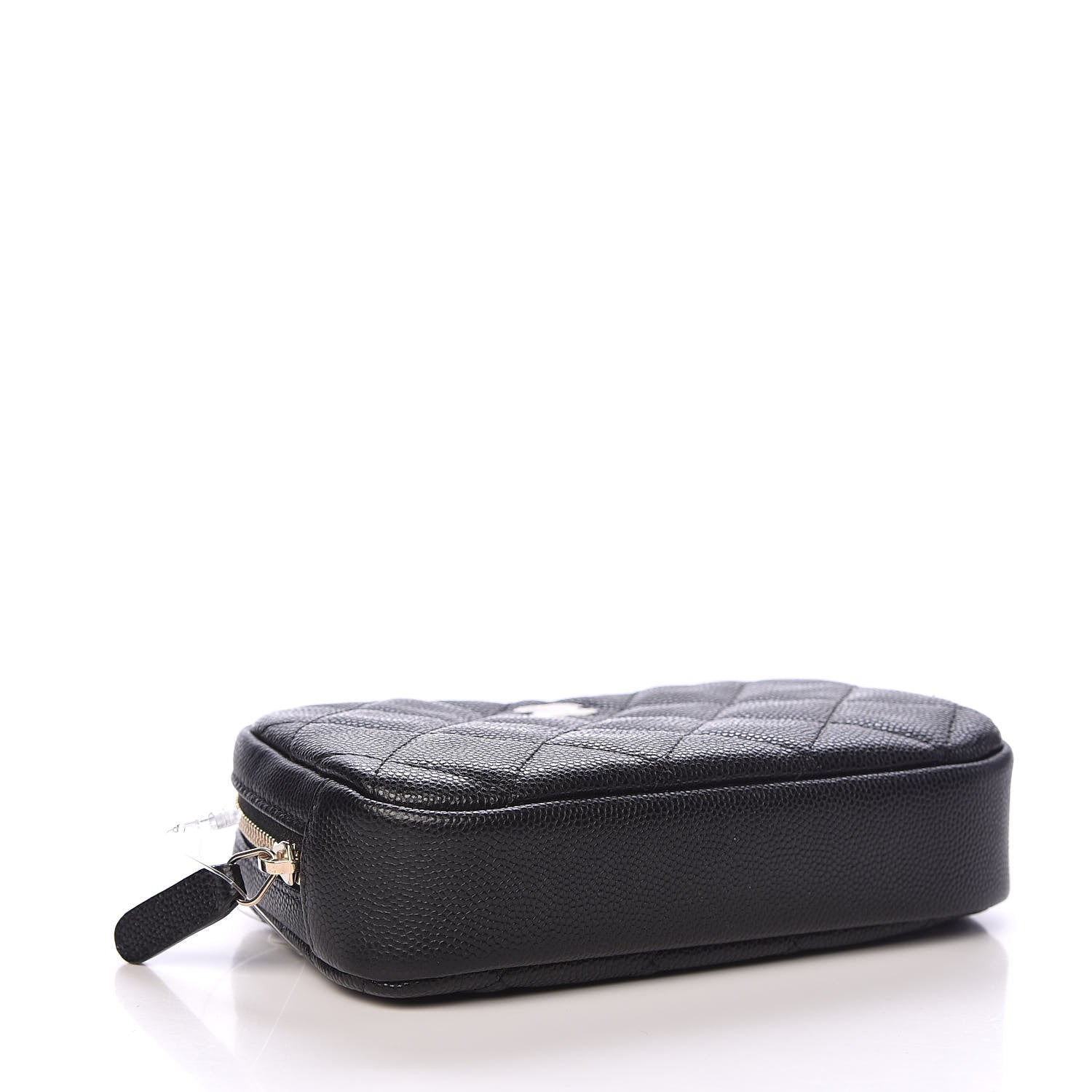 Chanel Caviar Quilted Small Curvy Pouch Cosmetic Case Black 4 of 8
