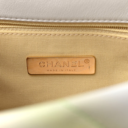 Chanel Printed Goatskin Quilted Medium Chanel 19 Flap White Multicolor 6 of 10