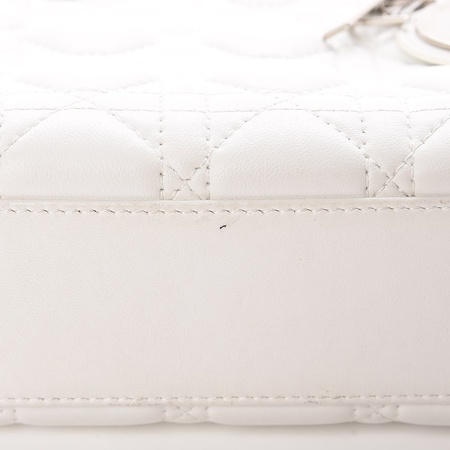 Christian Dior Lambskin Cannage Mini Lady Dior White 13 of 17