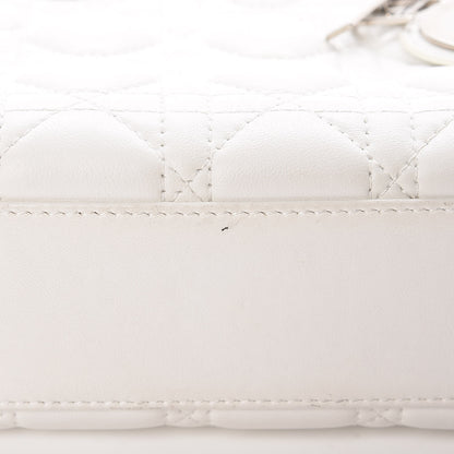 Christian Dior Lambskin Cannage Mini Lady Dior White 13 of 17