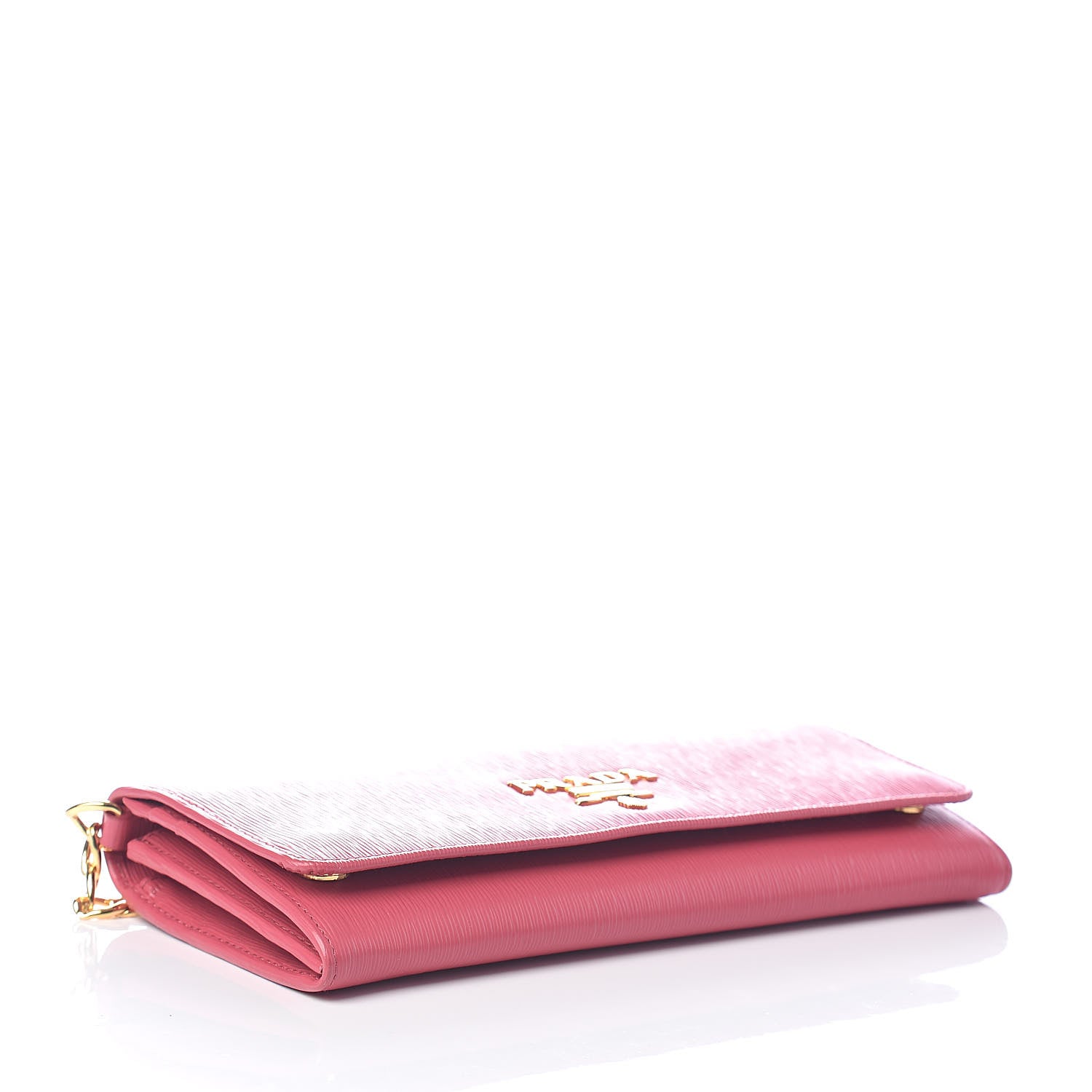 Prada Vitello Move Oro Chain Wallet Peonia 4 of 9