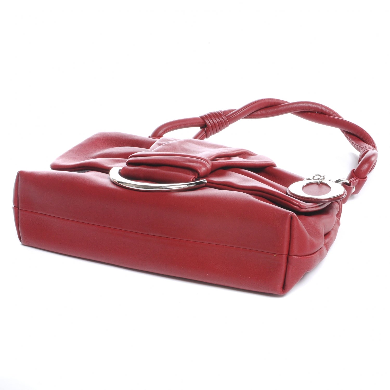 Christian Dior Lambskin Small Demi Lune Flap Red 4 of 7