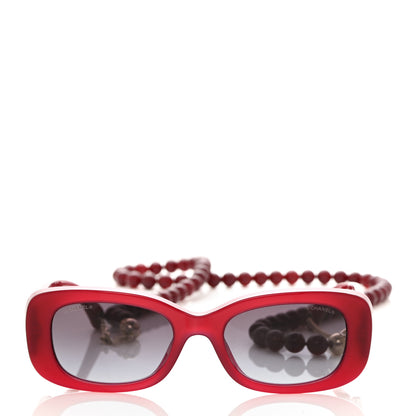 Chanel Acetate Rectangle Sunglasses 5488 Bordeaux 2 of 8