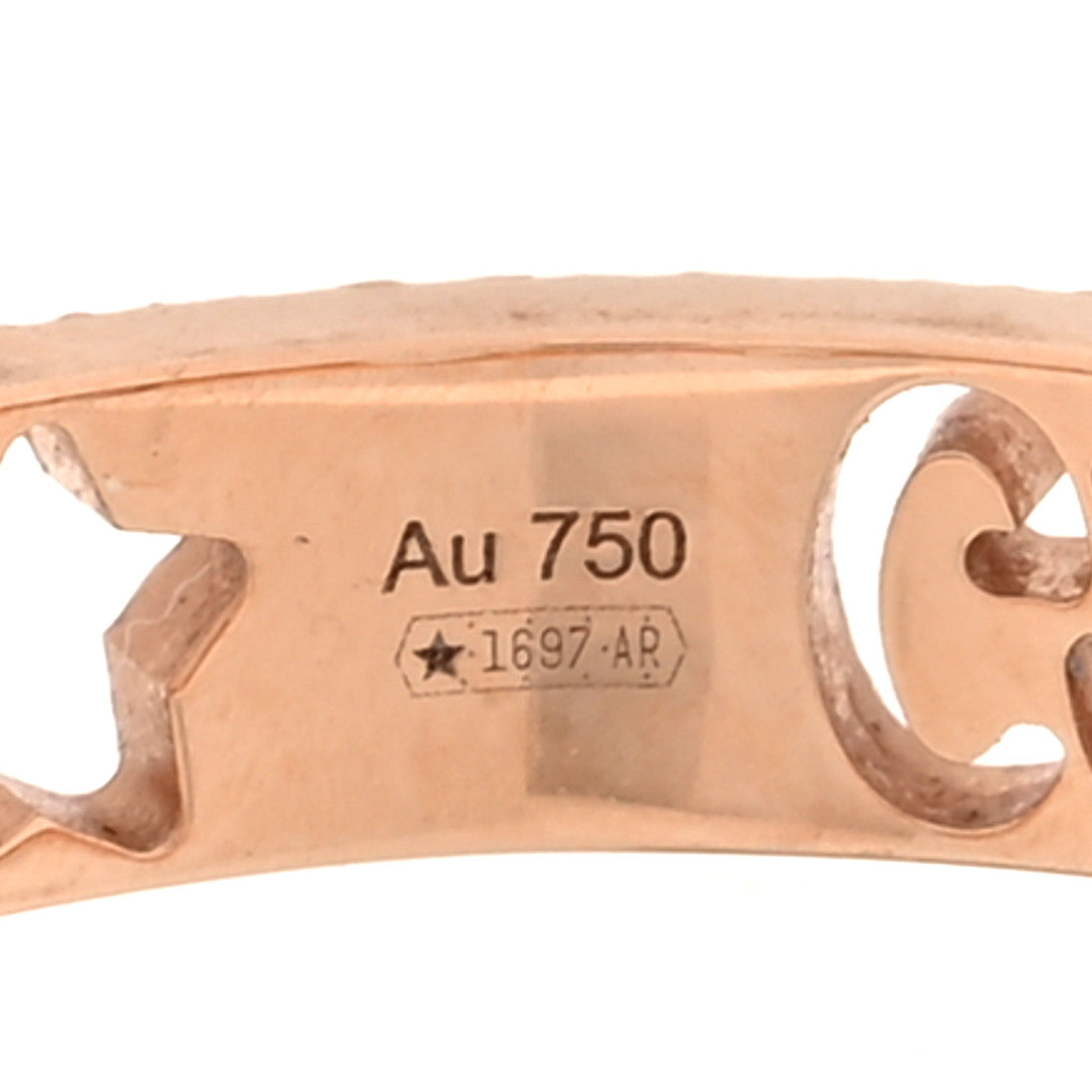 18K Rose Gold Icon Heart Band Ring 60 9