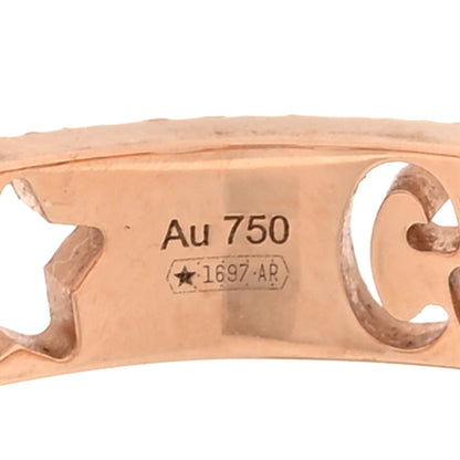 Gucci 18K Rose Gold Icon Heart Band Ring 60 9 5 of 6