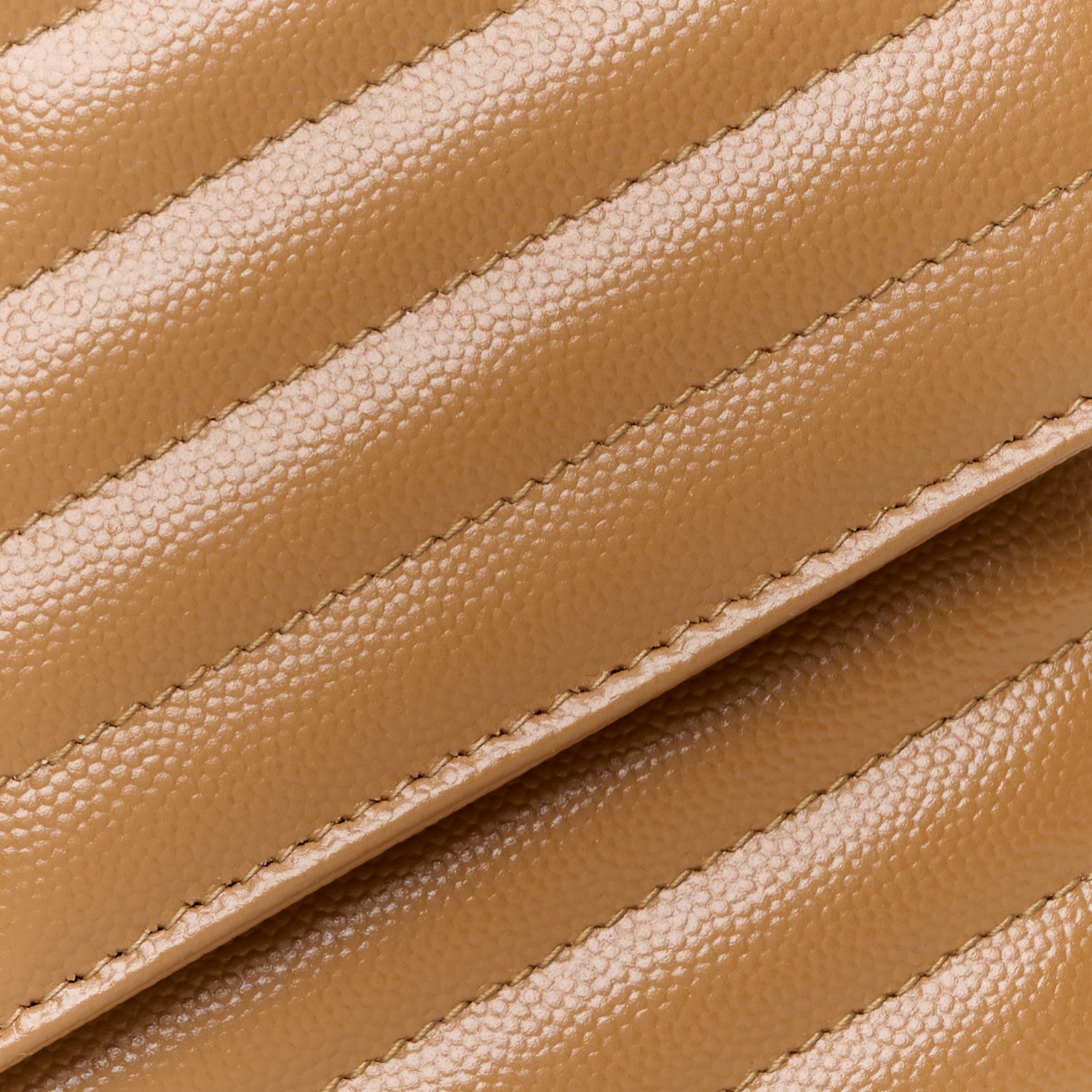 Saint Laurent Grain De Poudre Matelasse Chevron Monogram Cassandre Flap Pouch Natural Dark 8 of 9