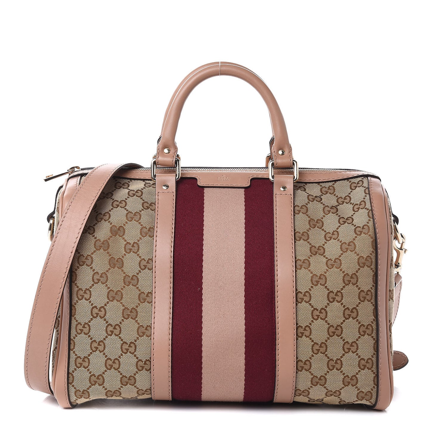 Monogram Vintage Web Medium Boston Pink