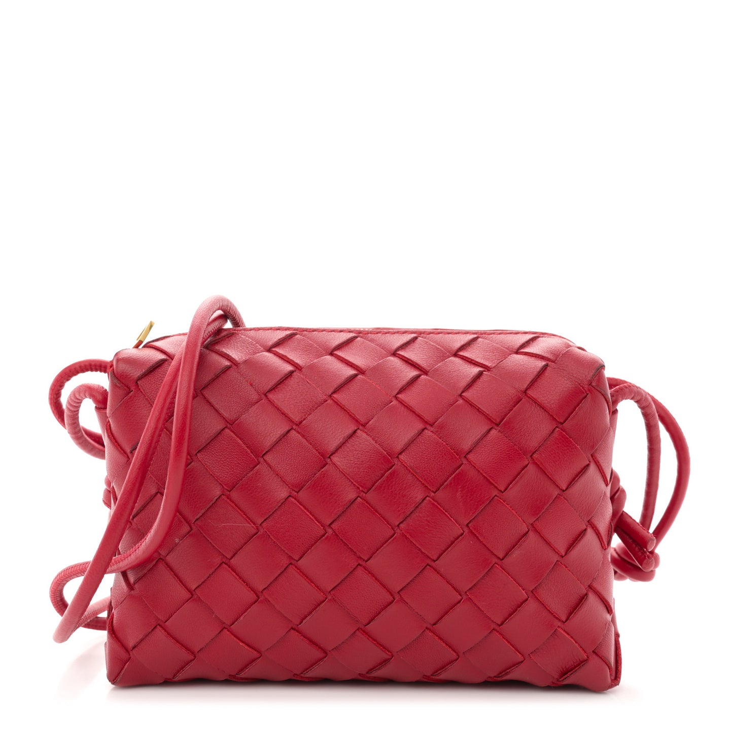 Nappa Intrecciato Mini Loop Camera Bag Apple Candy