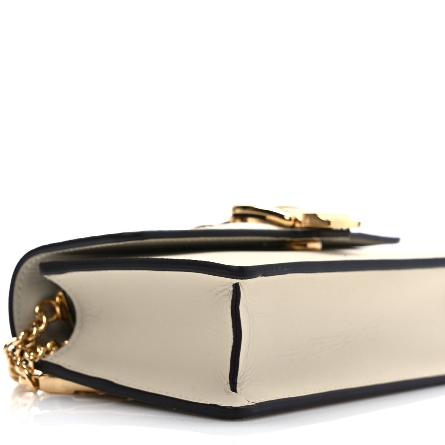 Calfskin Super Mini Sylvie Chain Shoulder Bag White
