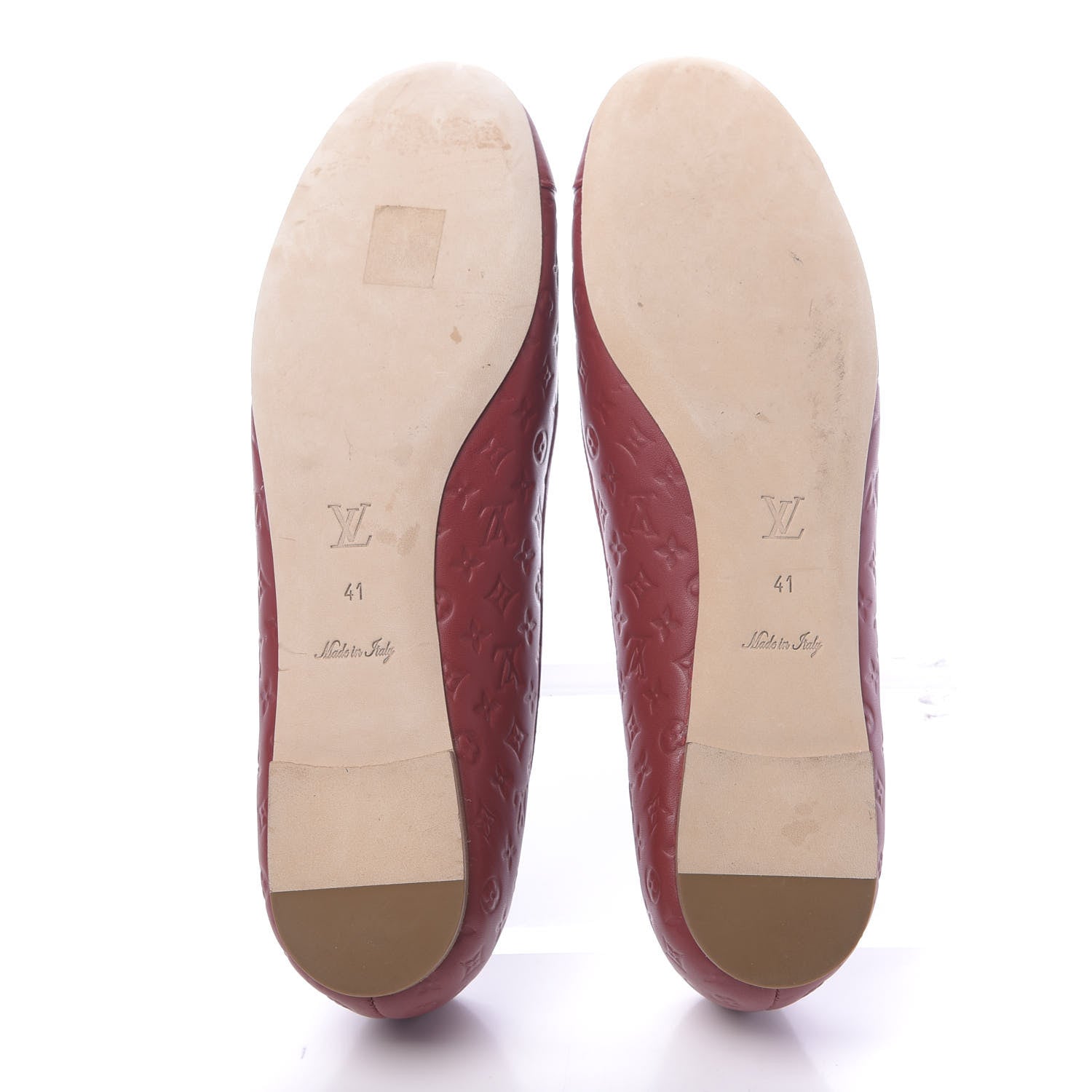 Louis Vuitton Calfskin Embossed Monogram Debbie Ballerina Flats 41 5 of 10