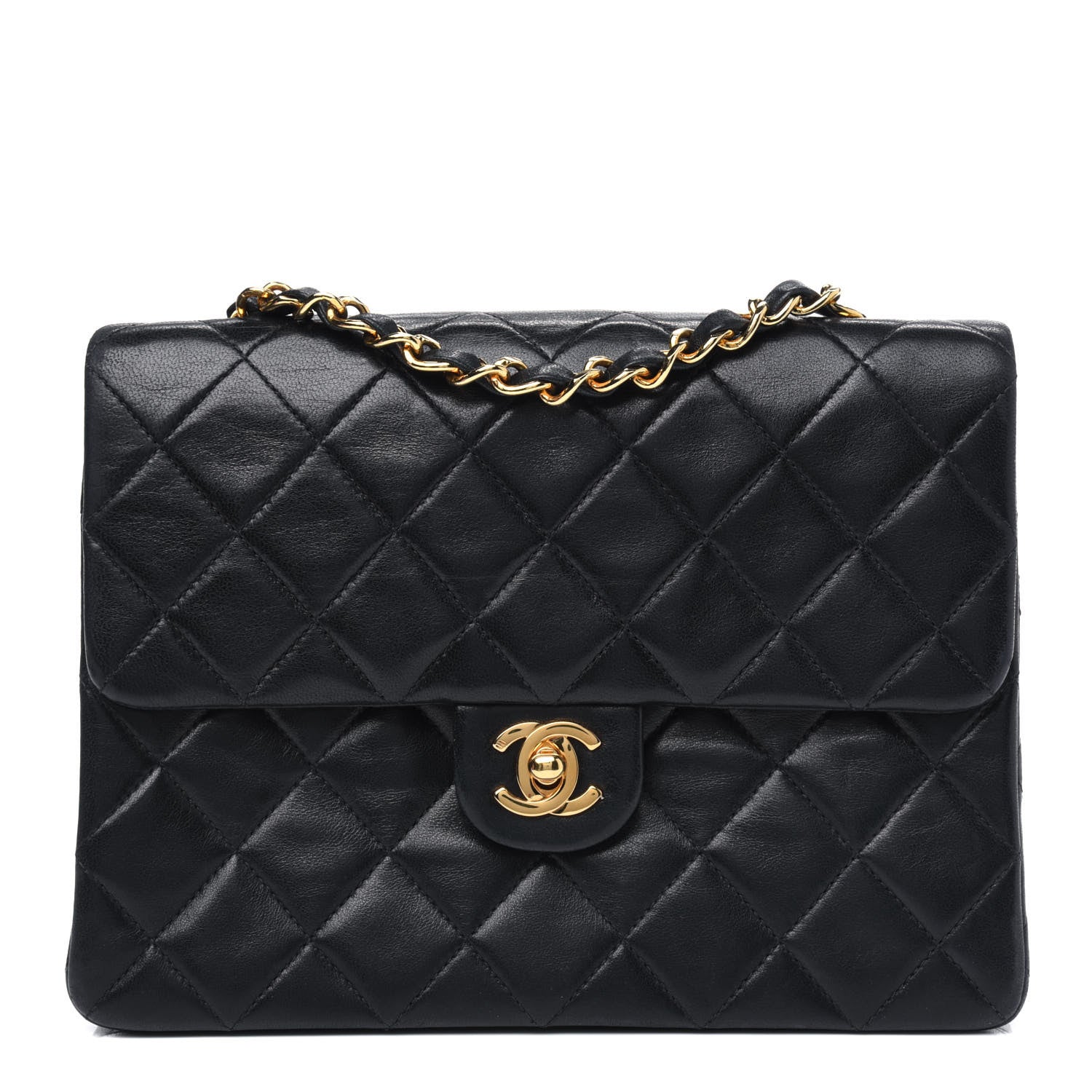 Chanel Lambskin Quilted Small Single Flap Black 1 of 4