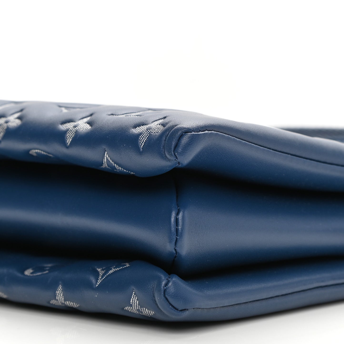 Lambskin Embossed Monogram Coussin PM Denim Blue