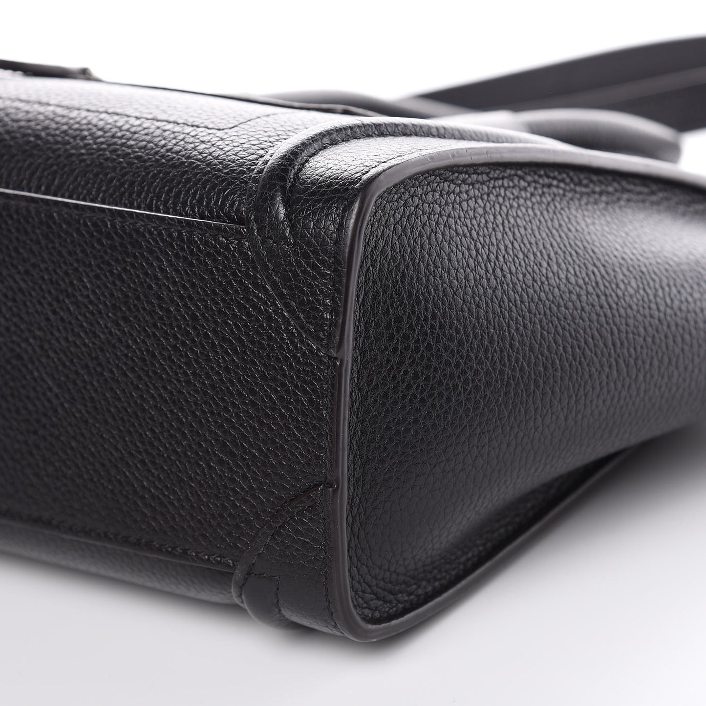 Drummed Calfskin Nano Luggage Black
