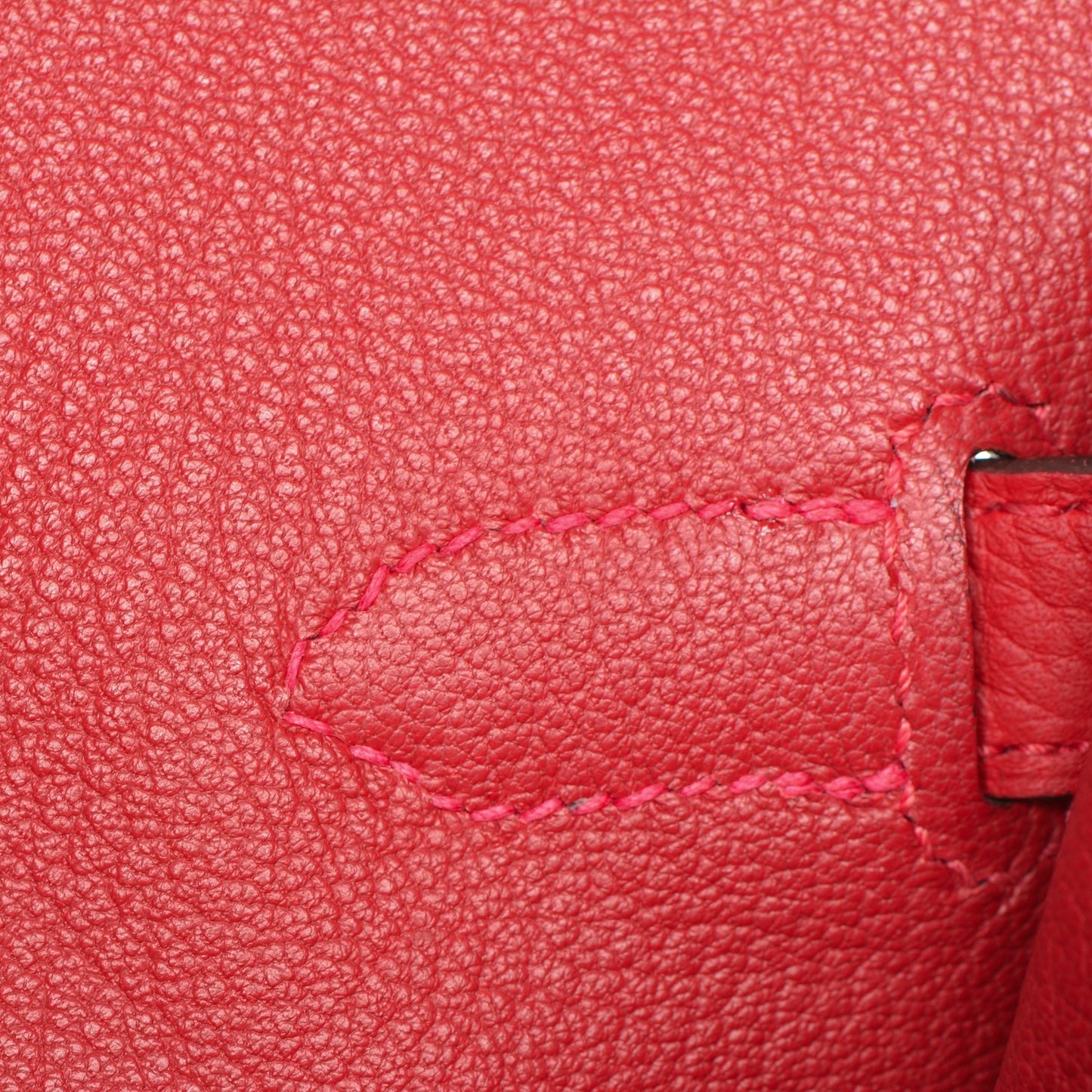 Taurillon Clemence Horseshoe Birkin 35 Rouge Casaque