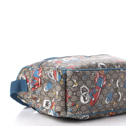 Gucci GG Supreme Monogram Space Cats Diaper Bag Turquoise 7 of 11