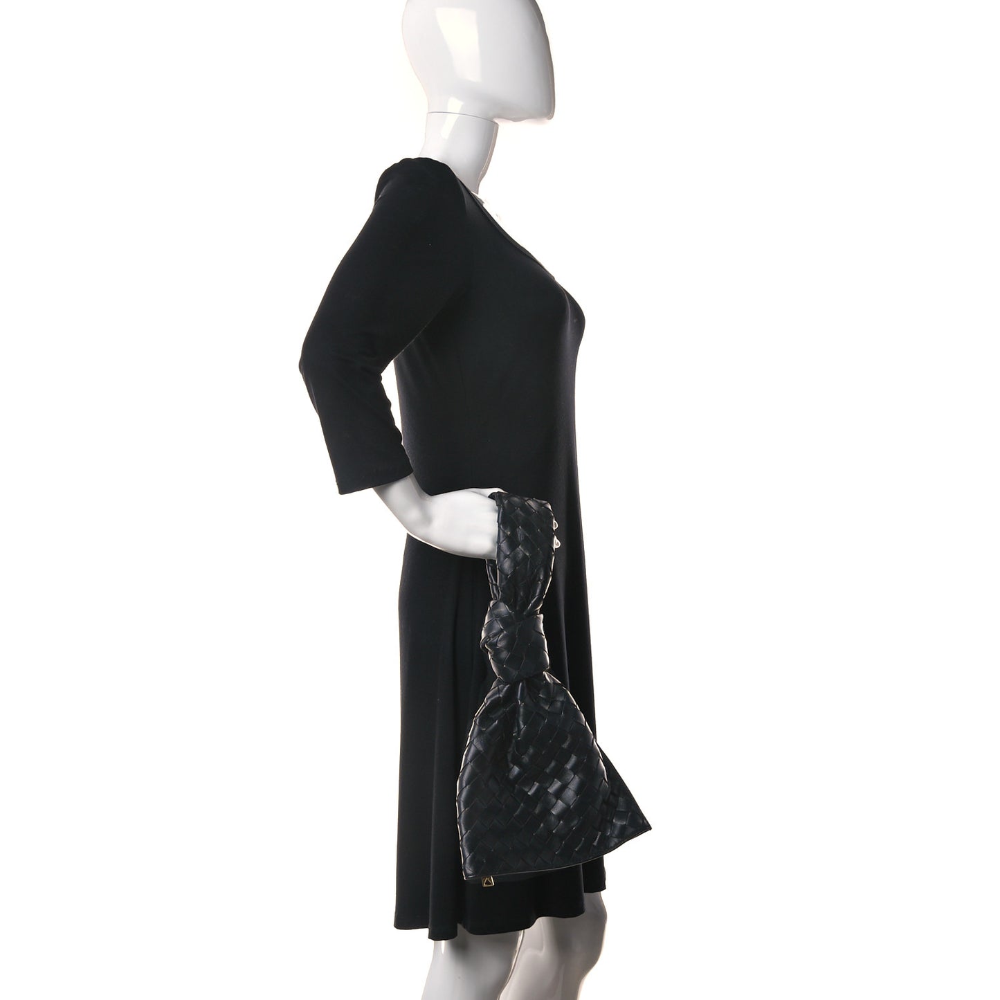 Nappa Intrecciato Mini BV Twist Black