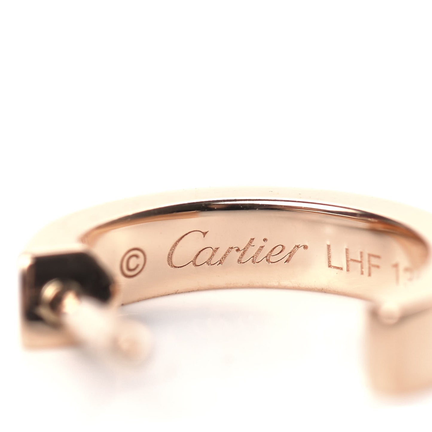 18K Pink Gold Small LOVE Hoop Earrings