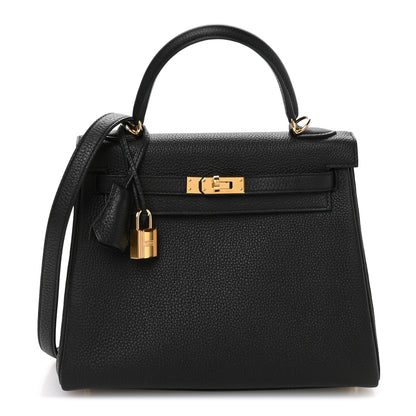 Hermes Togo Kelly Retourne 25 Black 1 of 11